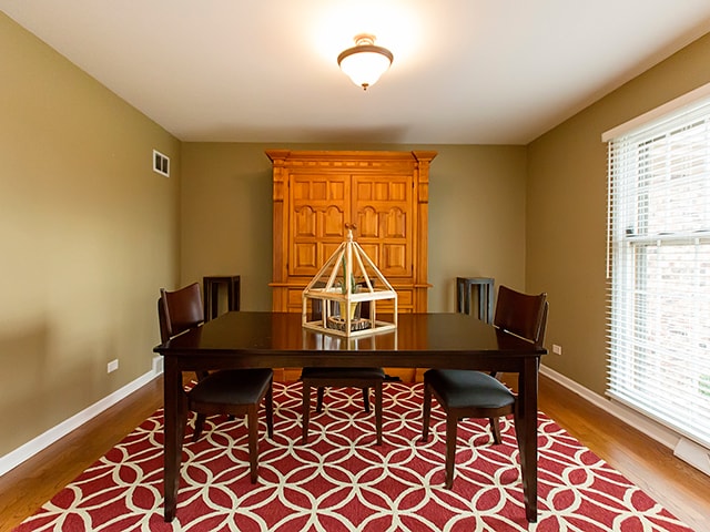 office space featuring hardwood / wood-style flooring