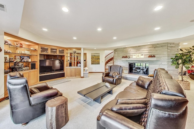 view of carpeted living room