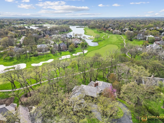 132 N Wynstone Dr, North Barrington, IL 60010 - aerial view of property and surrounding area featuring a large body of water, a golf course, and nearby suburban area