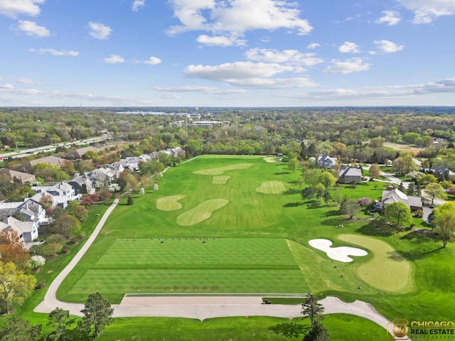 132 N Wynstone Dr, North Barrington, IL 60010 - aerial view of residential area with a local golf course and a tree filled landscape
