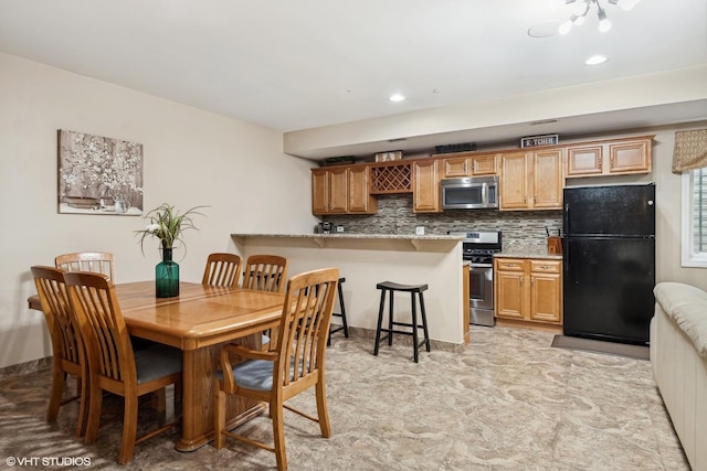 view of dining area