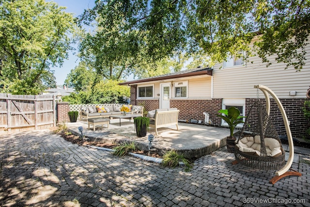 view of patio with outdoor lounge area