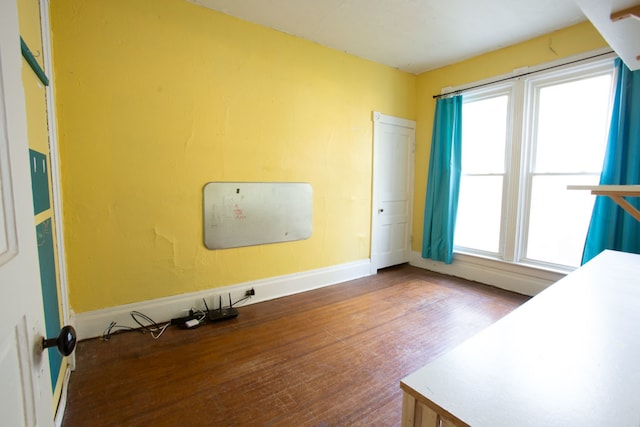 interior space with hardwood / wood-style flooring