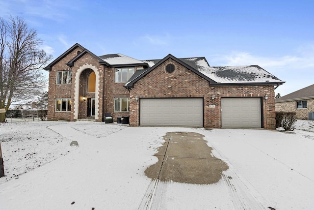 front of property featuring a garage