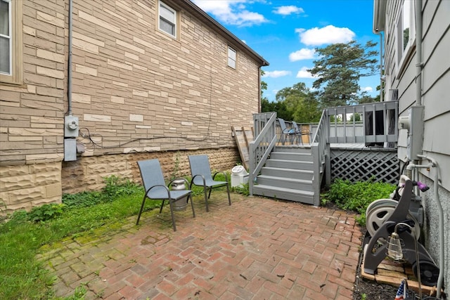 view of patio / terrace featuring a deck