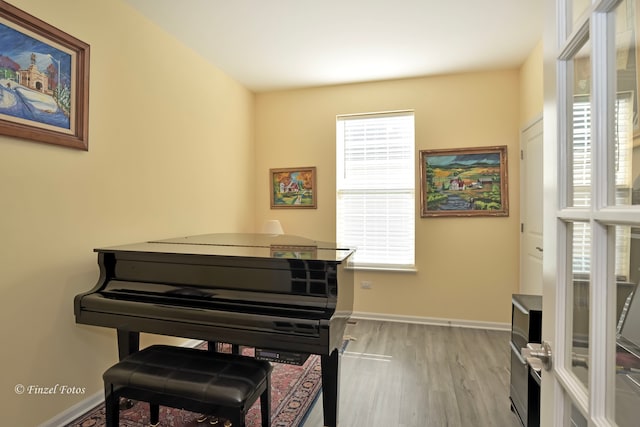 misc room featuring light hardwood / wood-style flooring