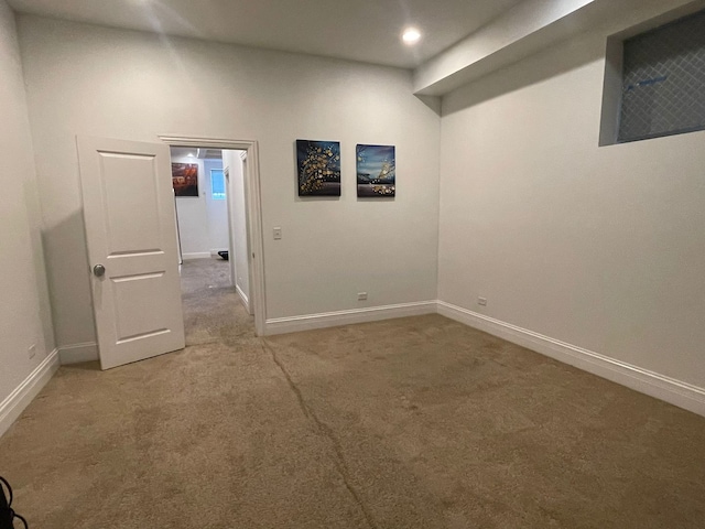 view of carpeted spare room