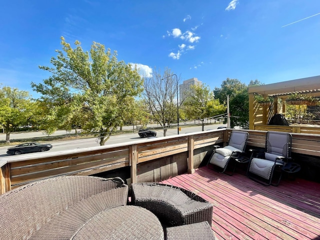 view of wooden deck