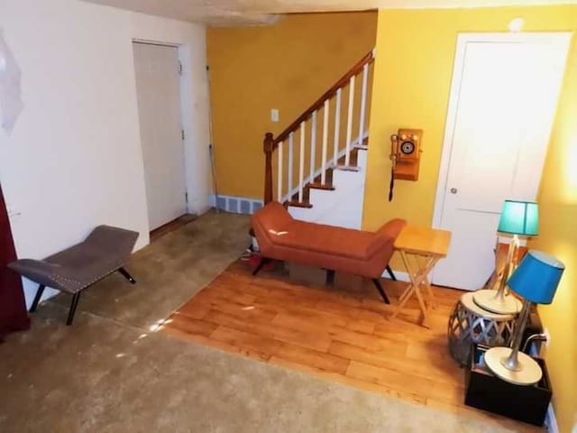 interior space with wood-type flooring