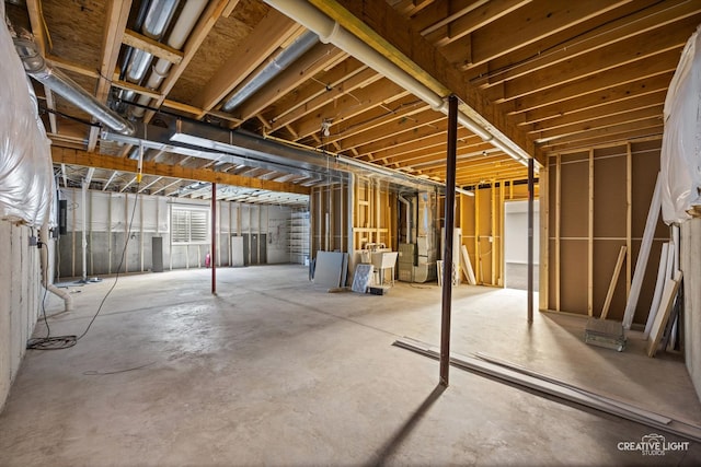 basement with sink