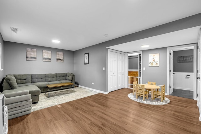 4661 W Tulip Ave, Monee, IL 60449 - living area with wood finished floors and baseboards
