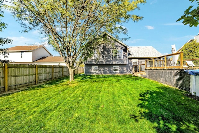 4661 W Tulip Ave, Monee, IL 60449 - view of yard with a wooden deck