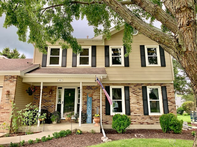 view of front of property with a porch