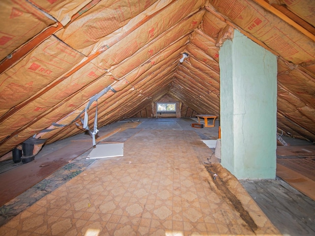 view of attic