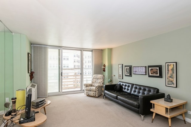 view of carpeted living room