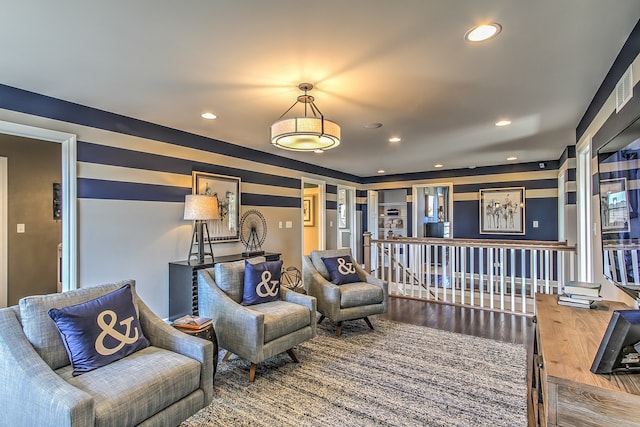 living room featuring hardwood / wood-style floors