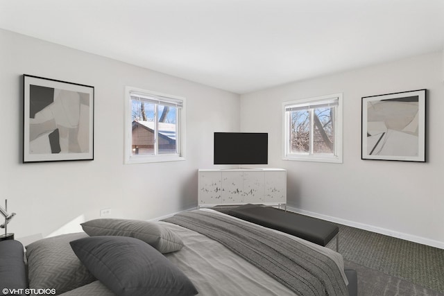 bedroom featuring carpet