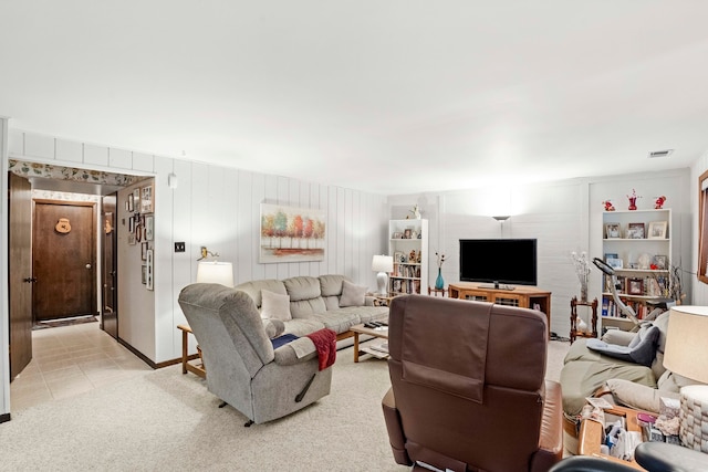 view of carpeted living room