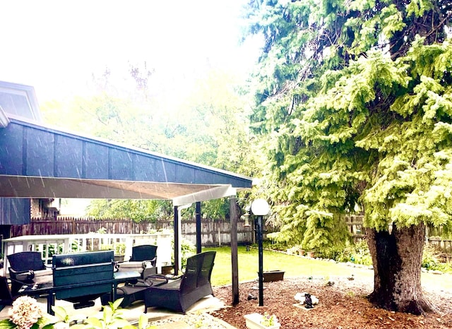 view of property's community with an outdoor hangout area