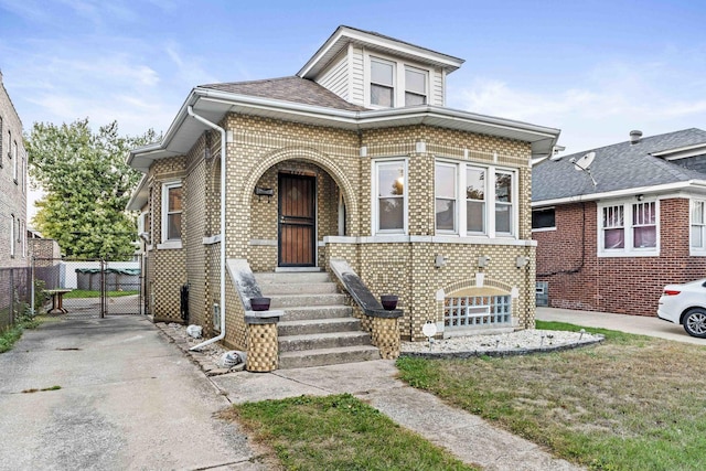 1632 Stanton Ave, Whiting, IN 46394 - bungalow-style home featuring brick siding, fence, and entry steps