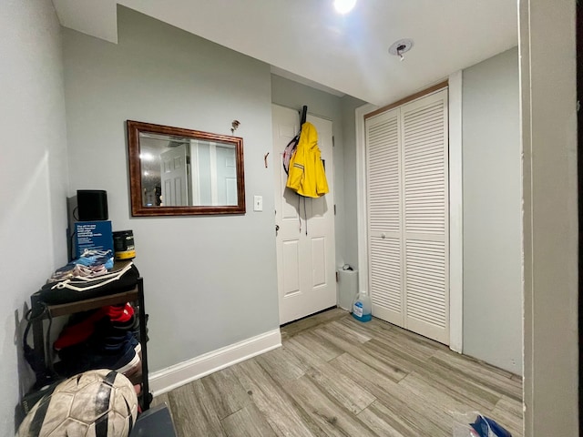 entryway featuring light wood-type flooring