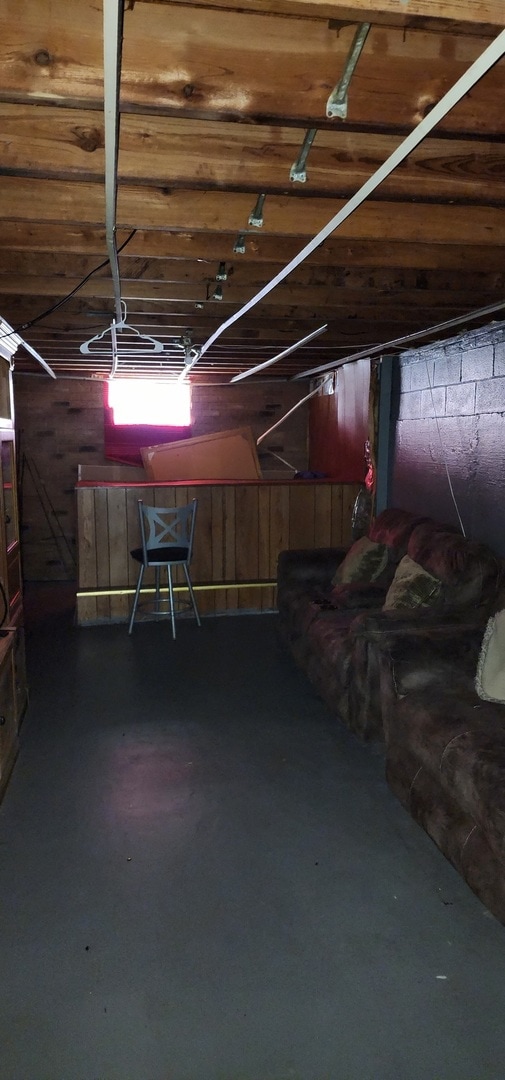 view of basement