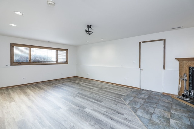 empty room featuring hardwood / wood-style floors