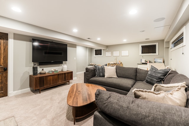 view of carpeted living room