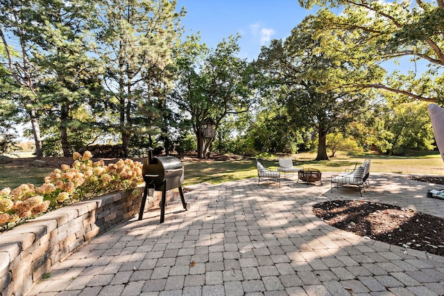 view of patio / terrace with area for grilling