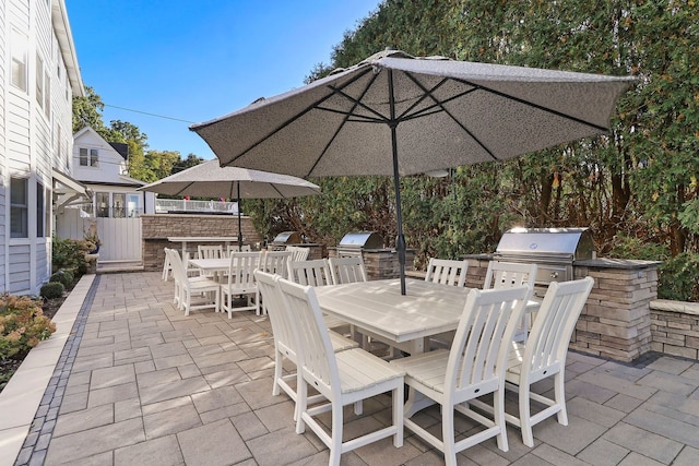 view of patio / terrace with area for grilling