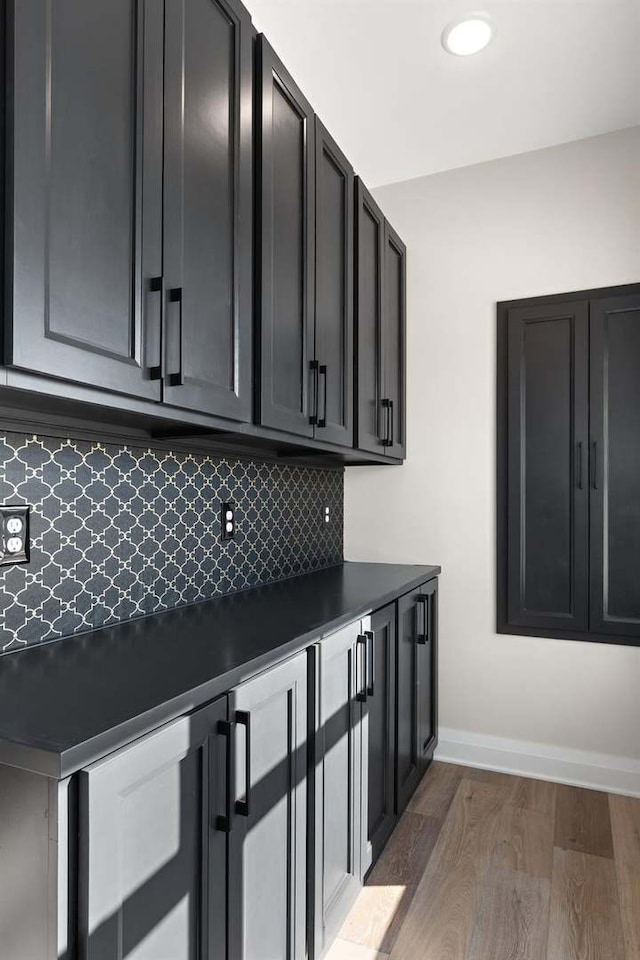 washroom featuring dark hardwood / wood-style floors