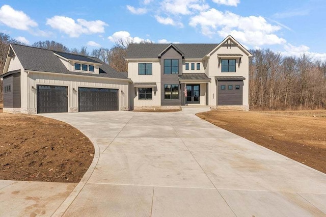 view of front of home featuring a garage