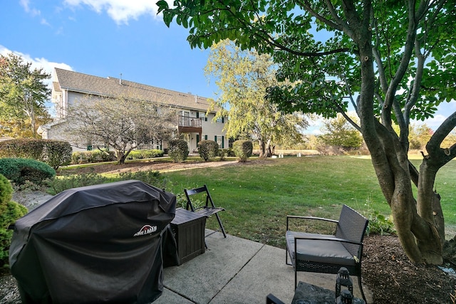 view of patio with area for grilling