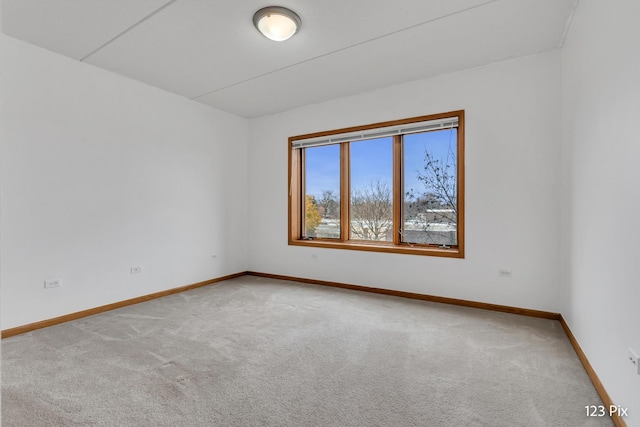 view of carpeted spare room