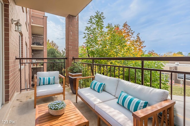 balcony with an outdoor living space