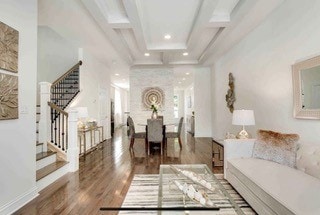 living room featuring hardwood / wood-style flooring