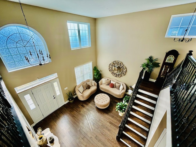 entryway with hardwood / wood-style floors