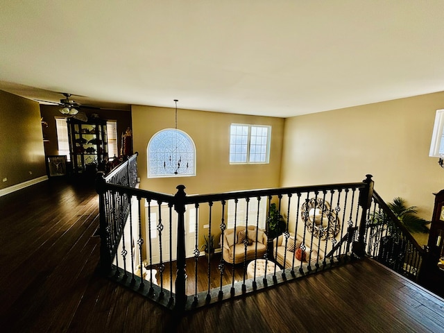 hallway featuring hardwood / wood-style floors