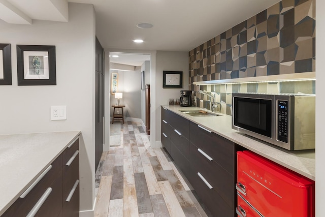 kitchen featuring sink and light hardwood / wood-style floors