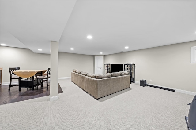 view of carpeted living room