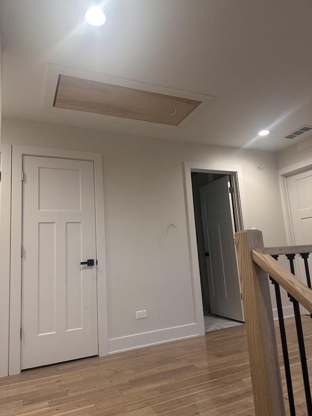 empty room featuring light hardwood / wood-style flooring