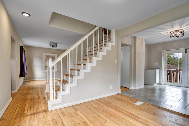 interior space with wood-type flooring