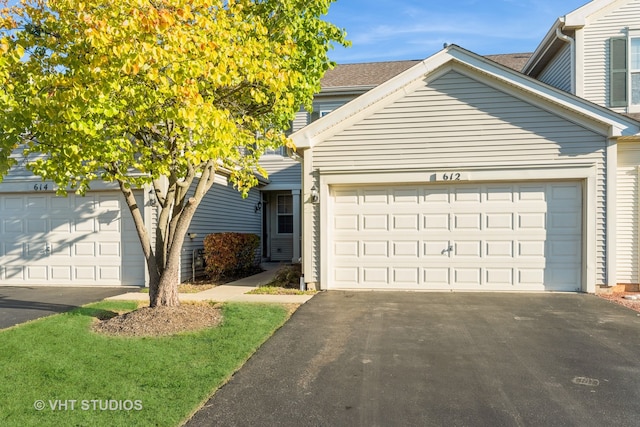 view of front property with a garage