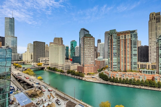 city view featuring a water view