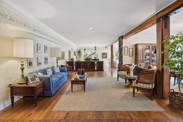 27 Hickory Ln, White Heath, IL 61884 - living area with wood finished floors