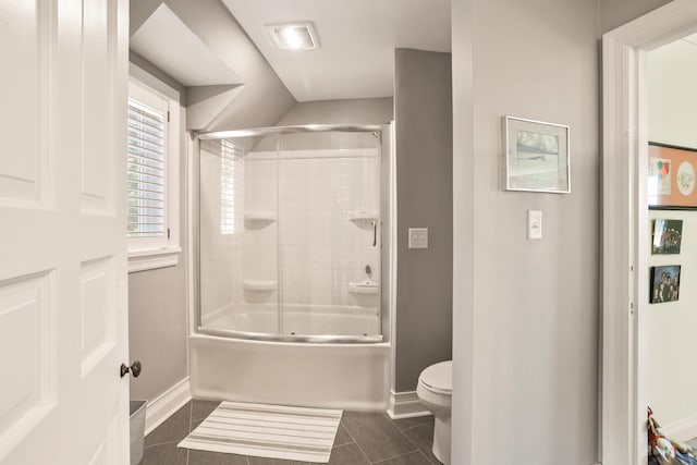 27 Hickory Ln, White Heath, IL 61884 - bathroom featuring shower / bath combination with glass door and tile patterned floors