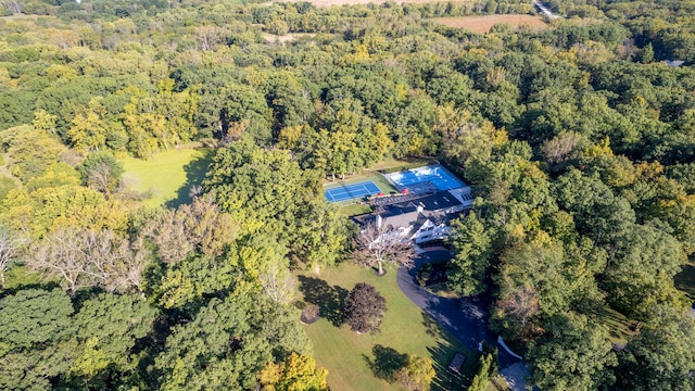 27 Hickory Ln, White Heath, IL 61884 - aerial overview of property's location featuring a heavily wooded area