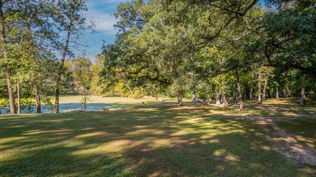 27 Hickory Ln, White Heath, IL 61884 - view of green lawn featuring a water view
