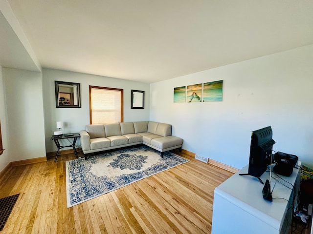 living room featuring hardwood / wood-style floors