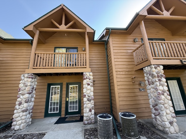 exterior space with a balcony